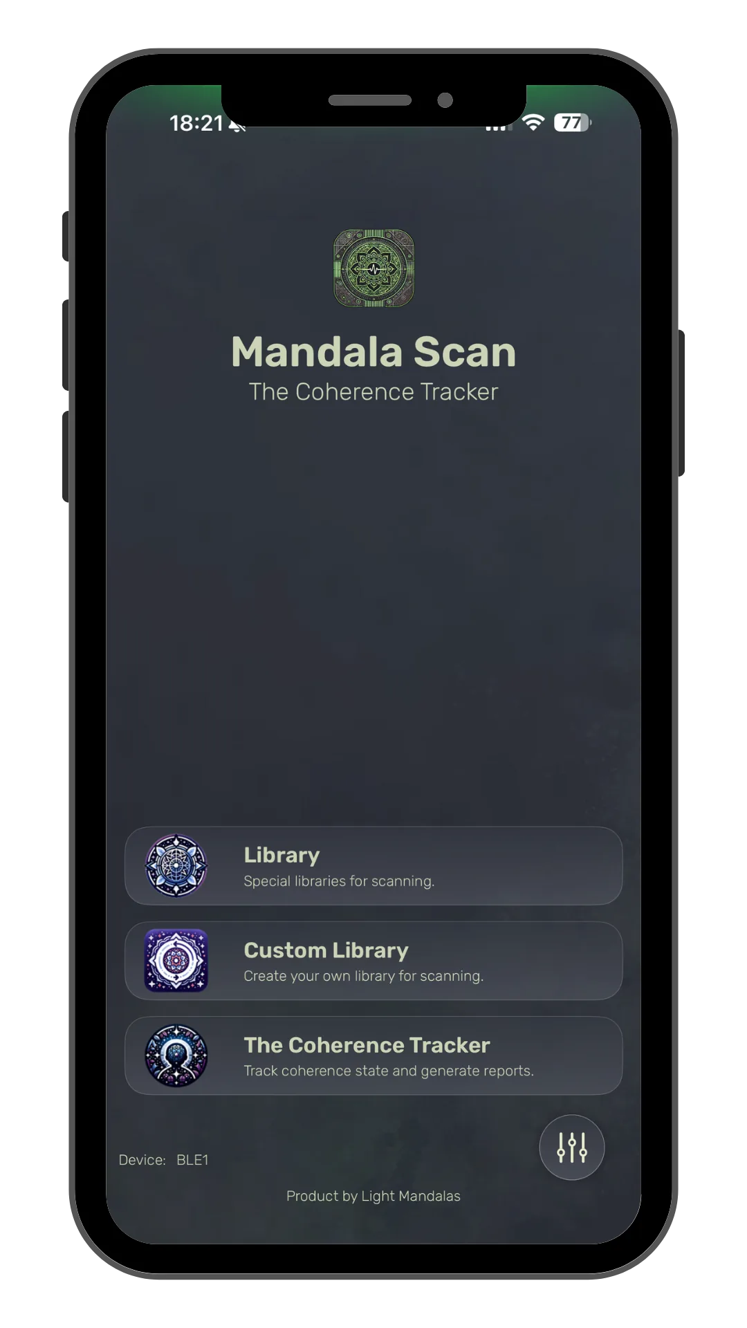Mandala Scan companion application visual