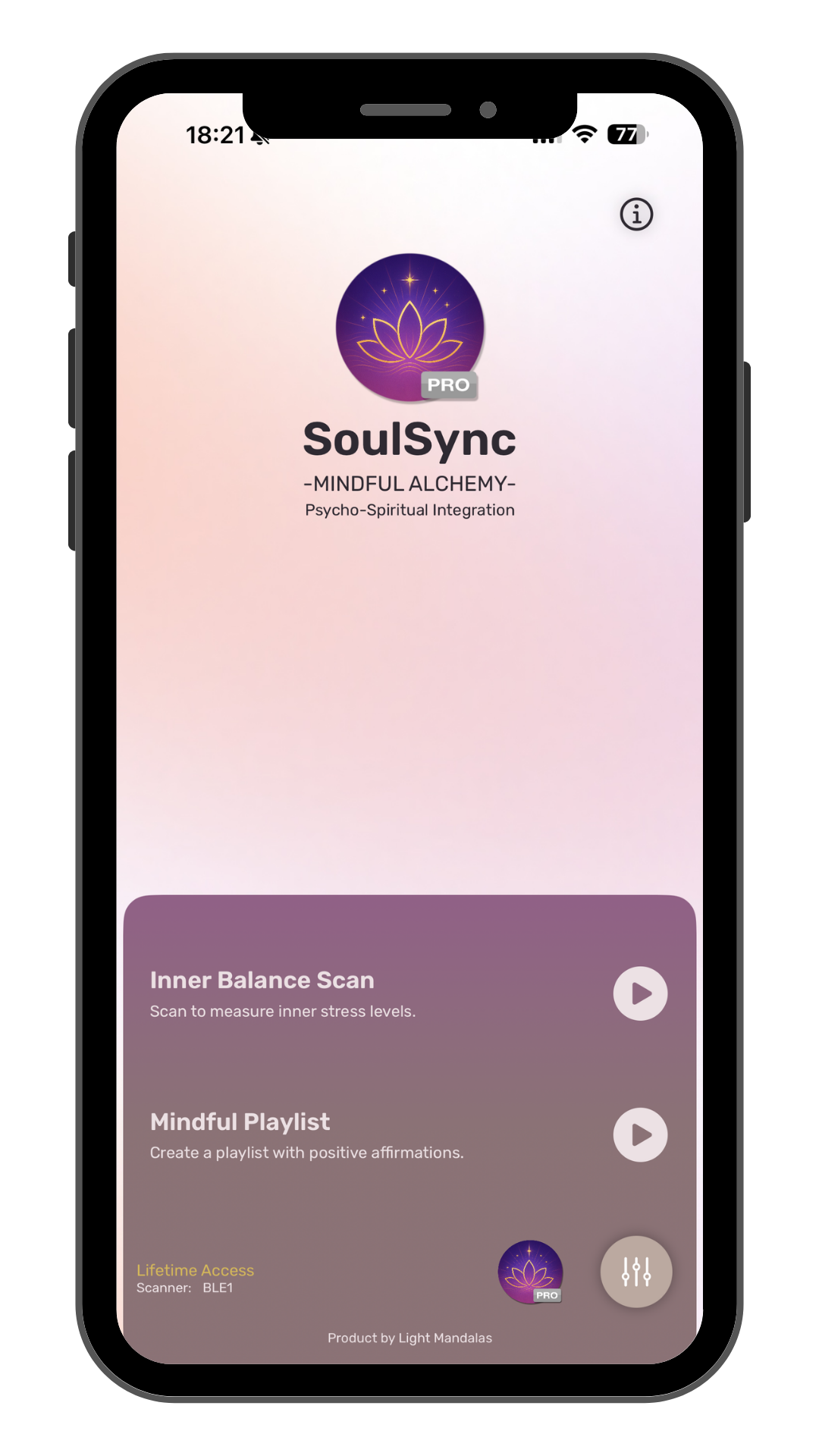 SoulSync パートナー アプリケーションのビジュアル