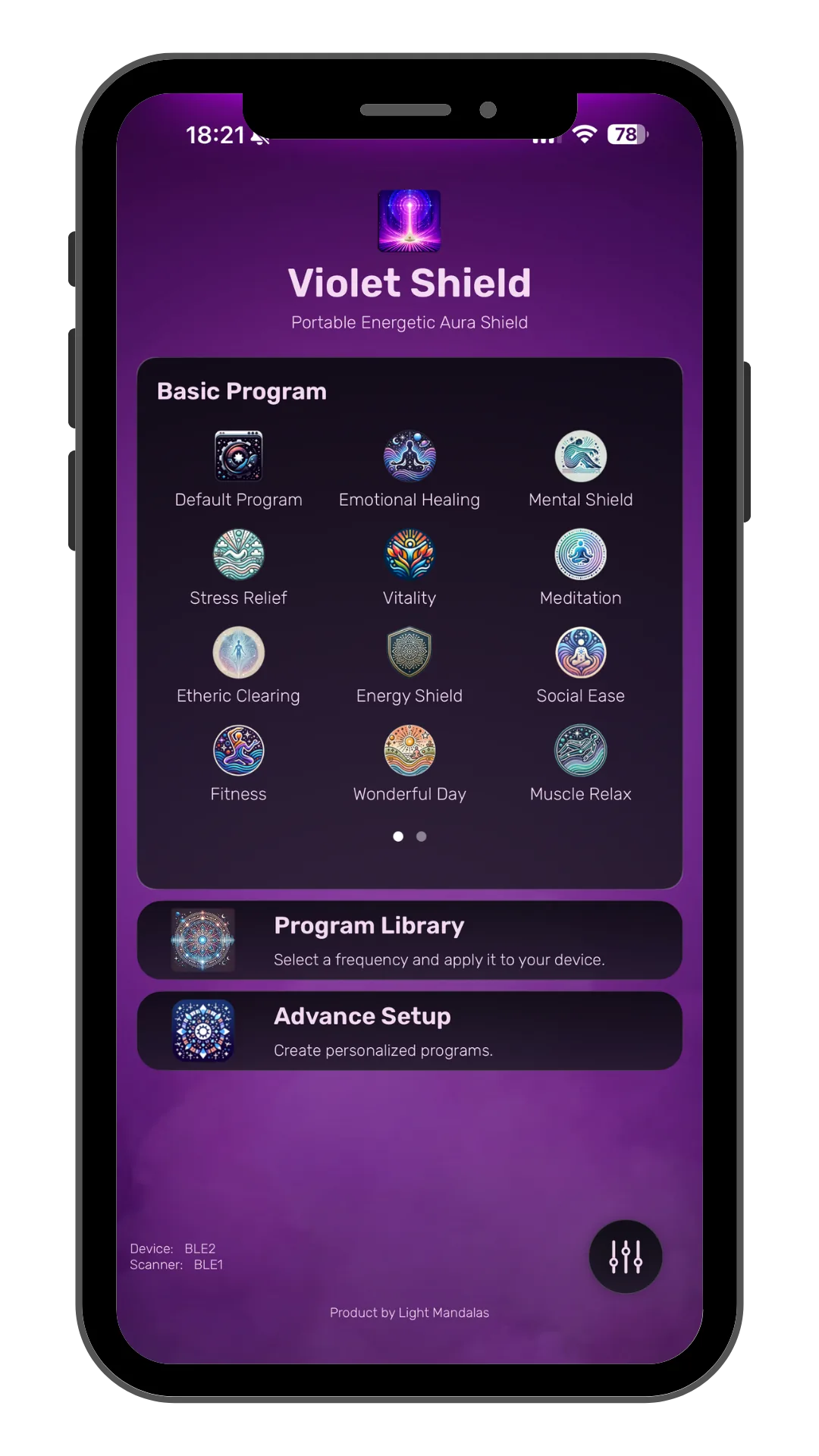 Violet Shield companion application visual