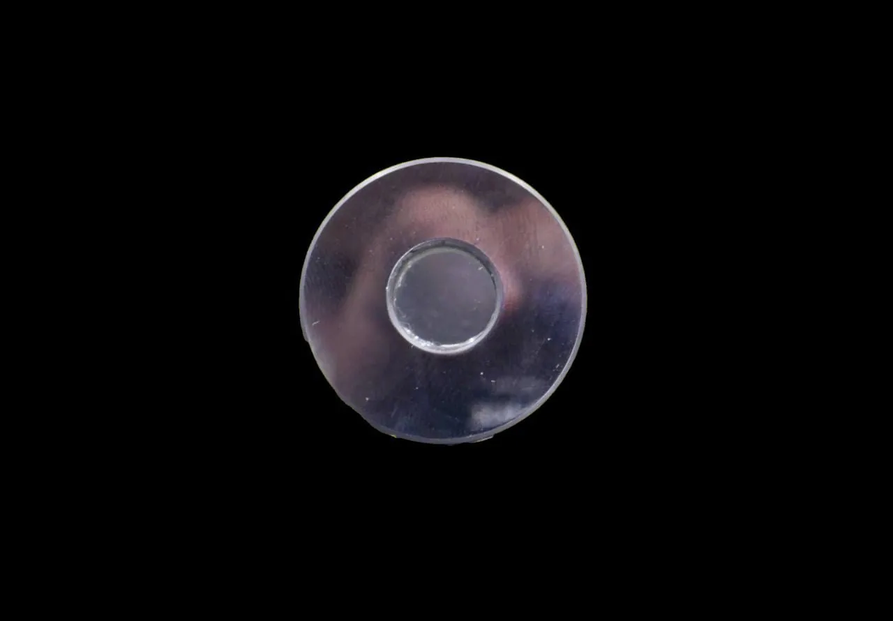 Circular translucent Silica Disc companion element on a dark background