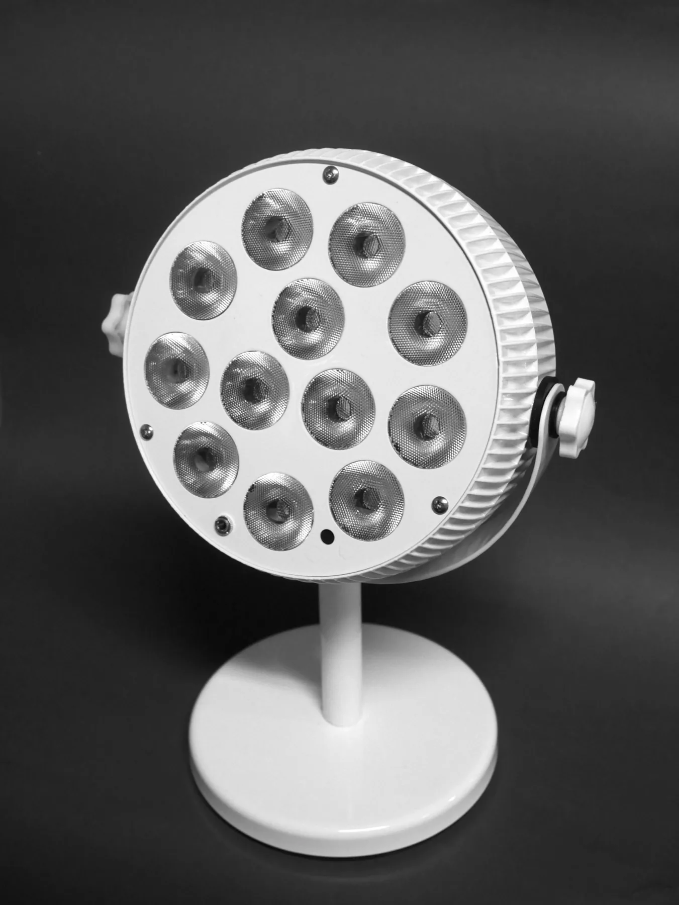 Detailed studio view of the circular Light Alchemy AuraSync LED array